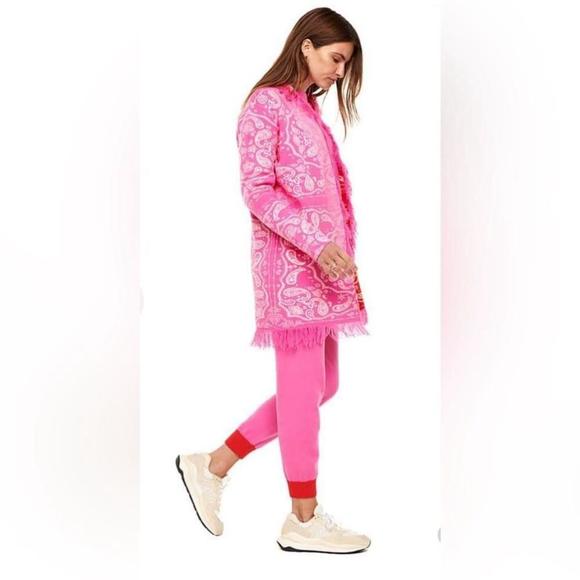 Never Fully Dressed NWT Bandana Clash Cardigan in pink & red Sz S - Picture 5 of 9